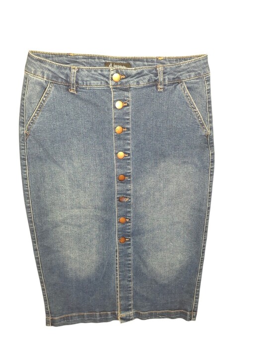 d. jeans Dresses & Skirts - D. Jeans Blue Button-Front Pencil Denim Skirt Size 6.